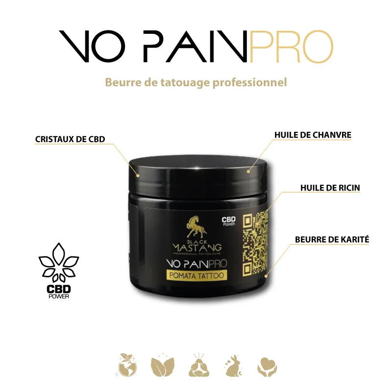 No Pain Pro - Beurre Tatouage CBD 150ml | Confort & Préparation Peau
