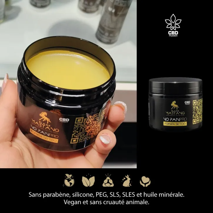 No Pain Pro – Tattoo Butter professionnel vegan au CBD – 150 mL