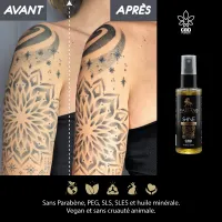 Huile pour tatouage terne | Shine CBD vegan – Black Mastang