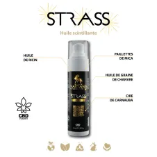 Strass CBD 50ml | Huile scintillante tatouage vegan Black Mastang