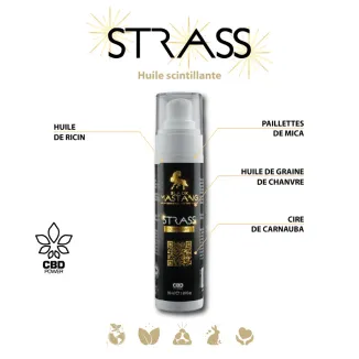 Strass CBD 50ml | Huile scintillante tatouage vegan Black Mastang